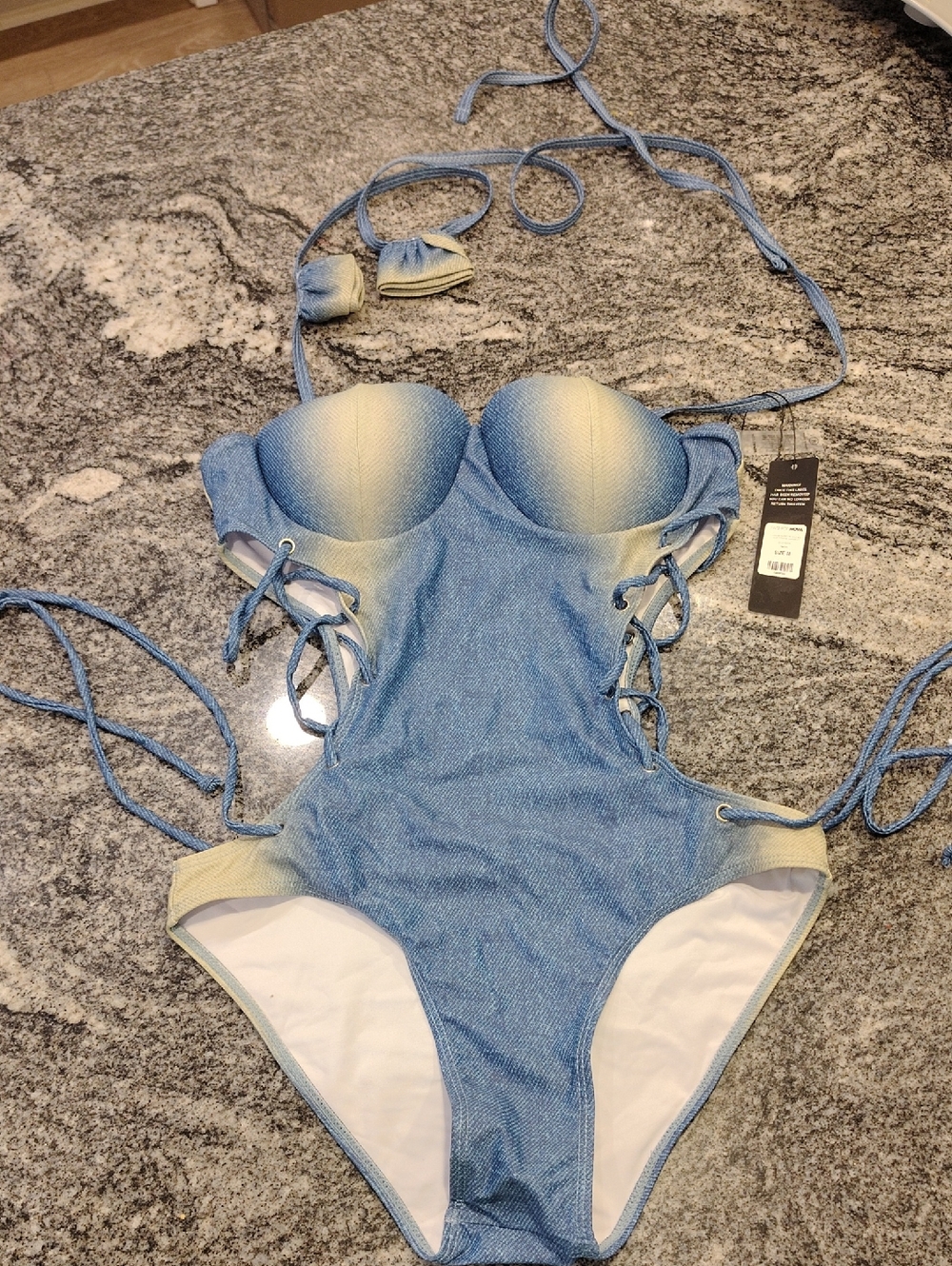 Denim Like Bathing Suit